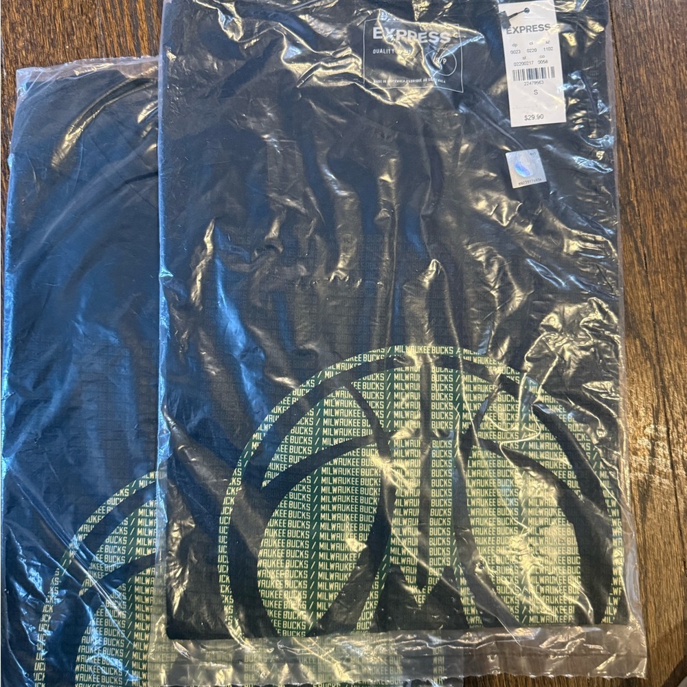Express Black Tee with Green Graphic